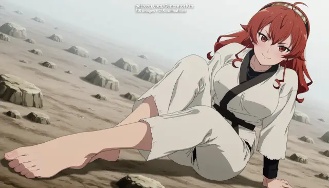 Aemeath, Eris Boreas Greyrat, Orihime Inoue, planche 214. Scarlet El Vandimion, Yakumo Ezo, ahegao, blowjob, double penetration