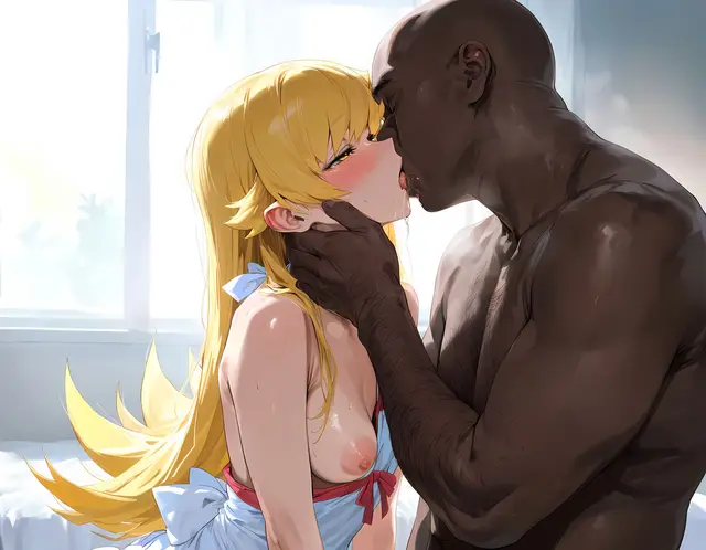 Shinobu Oshino — Bakemonogatari, planche 19. bbm, big penis, dark skin, dilf