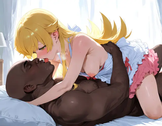 Shinobu Oshino — Bakemonogatari, planche 20. bbm, big penis, dark skin, dilf