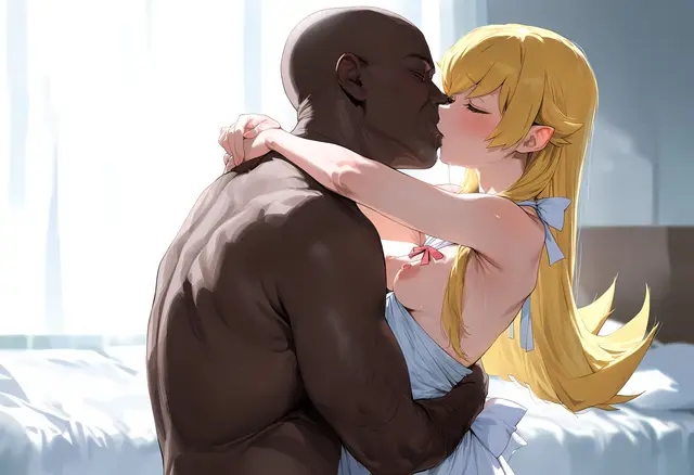 Shinobu Oshino — Bakemonogatari, planche 23. bbm, big penis, dark skin, dilf