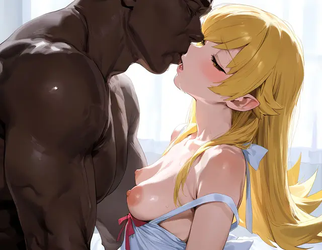 Shinobu Oshino — Bakemonogatari, planche 27. bbm, big penis, dark skin, dilf