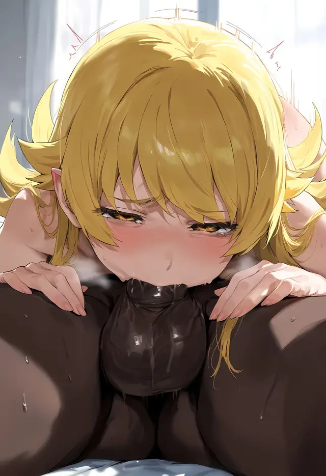 Shinobu Oshino — Bakemonogatari, planche 44. bbm, big penis, dark skin, dilf