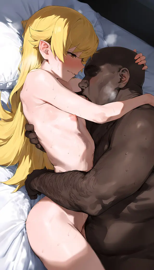 Shinobu Oshino — Bakemonogatari, planche 88. bbm, big penis, dark skin, dilf