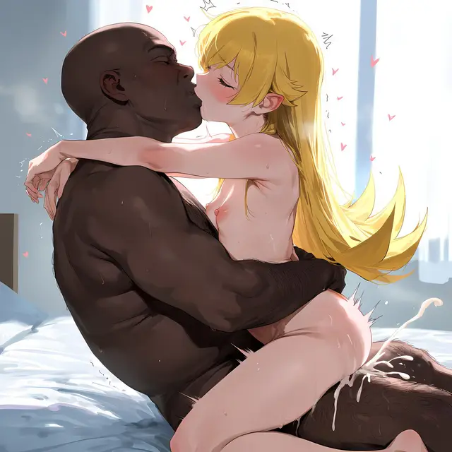 Shinobu Oshino — Bakemonogatari, planche 144. bbm, big penis, dark skin, dilf