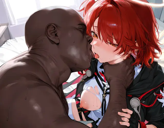Exusiai — Arknights, planche 27. halo, sole female, bbm, dark skin, dilf, group