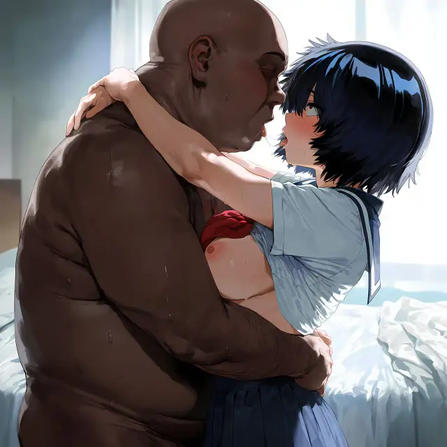 Mikoto Urabe — Nazo no Kanojo X, planche 28. eye-covering bang, bbm, dark skin, dilf