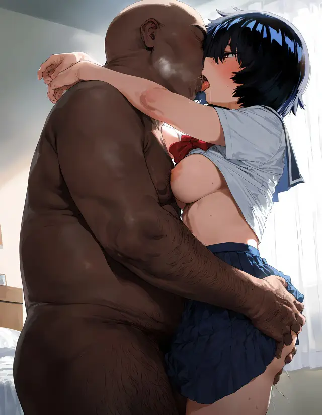Mikoto Urabe — Nazo no Kanojo X, planche 31. eye-covering bang, bbm, dark skin, dilf