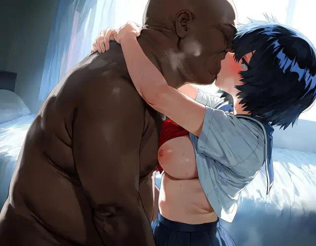 Mikoto Urabe — Nazo no Kanojo X, planche 33. eye-covering bang, bbm, dark skin, dilf