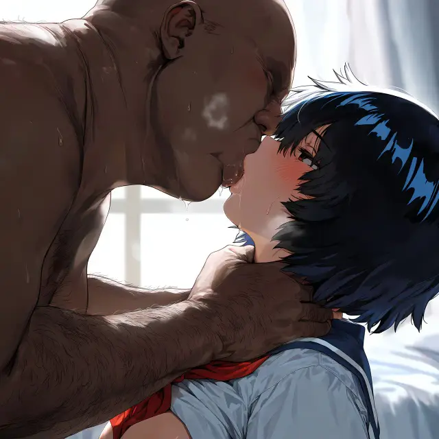Mikoto Urabe — Nazo no Kanojo X, planche 34. eye-covering bang, bbm, dark skin, dilf