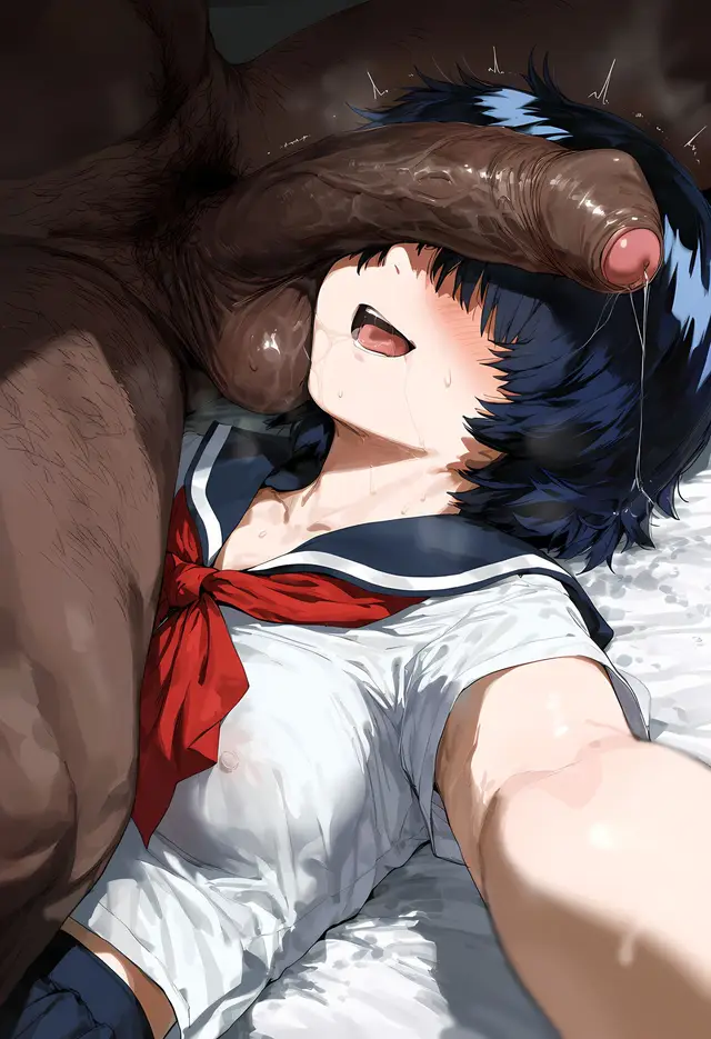 Mikoto Urabe — Nazo no Kanojo X, planche 41. eye-covering bang, bbm, dark skin, dilf