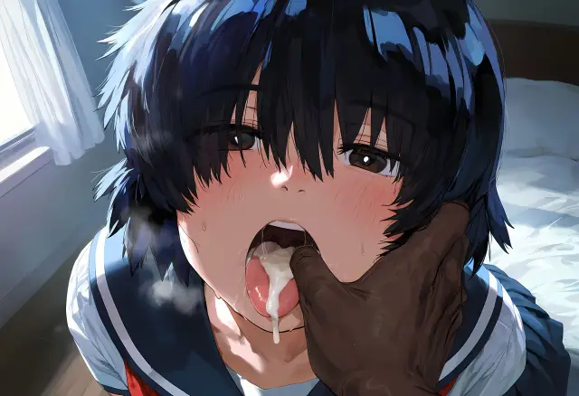 Mikoto Urabe — Nazo no Kanojo X, planche 74. eye-covering bang, bbm, dark skin, dilf