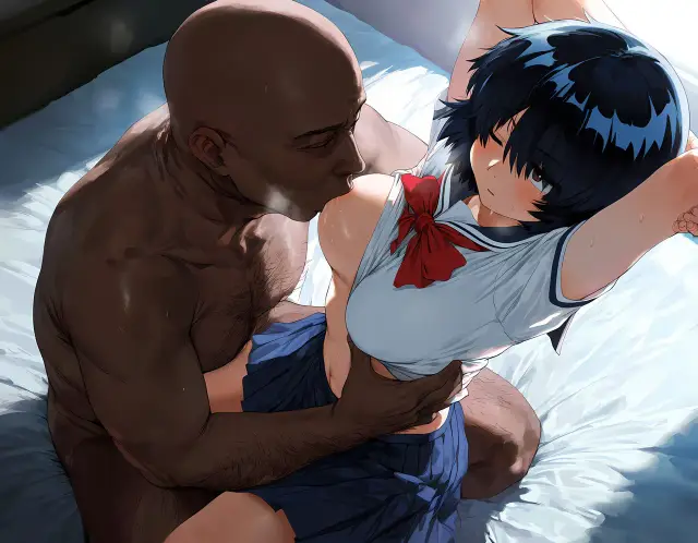 Mikoto Urabe — Nazo no Kanojo X, planche 78. eye-covering bang, bbm, dark skin, dilf