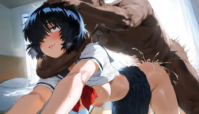 Mikoto Urabe — Nazo no Kanojo X, planche 132. eye-covering bang, bbm, dark skin, dilf