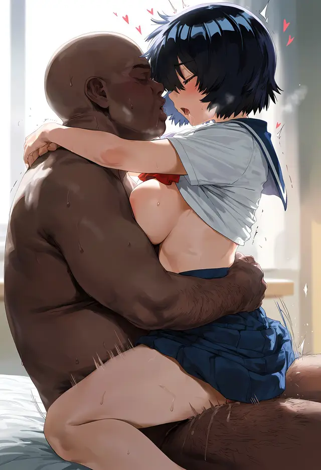 Mikoto Urabe — Nazo no Kanojo X, planche 171. eye-covering bang, bbm, dark skin, dilf