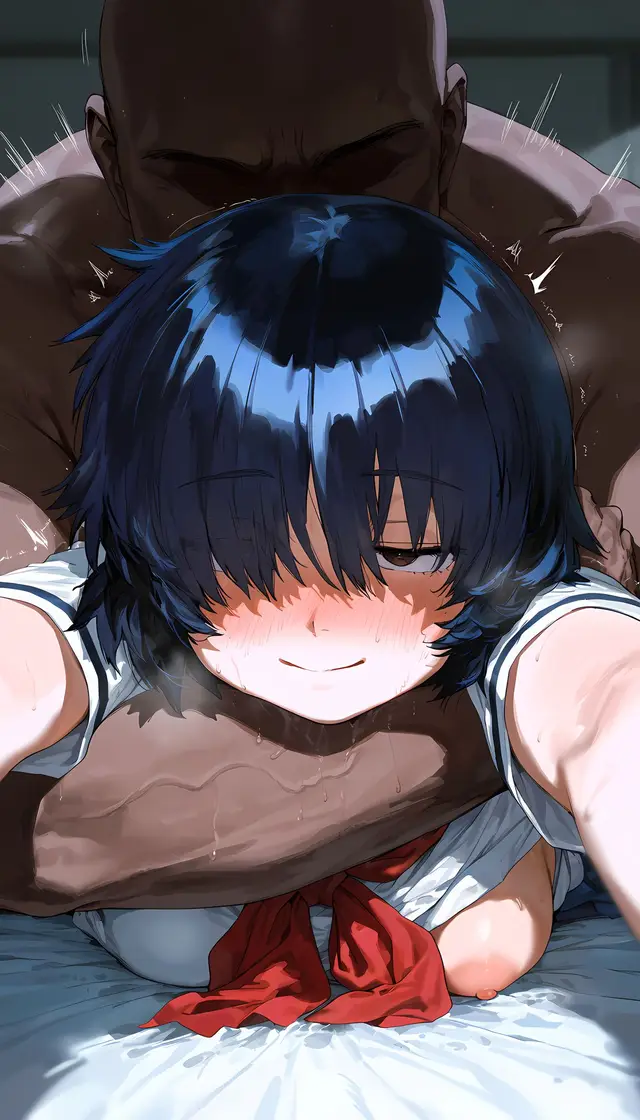 Mikoto Urabe — Nazo no Kanojo X, planche 217. eye-covering bang, bbm, dark skin, dilf