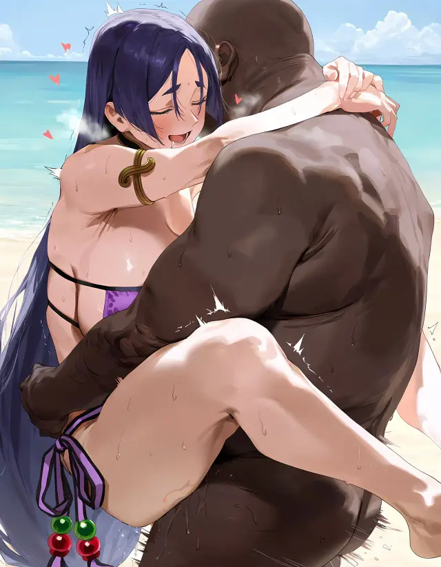 Minamoto no Raikou — Fate Grand Order, planche 50. big breasts, bikini, double penetration, sole female, swimsuit, bald