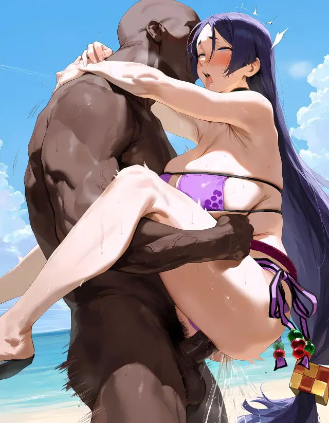 Minamoto no Raikou — Fate Grand Order, planche 51. big breasts, bikini, double penetration, sole female, swimsuit, bald