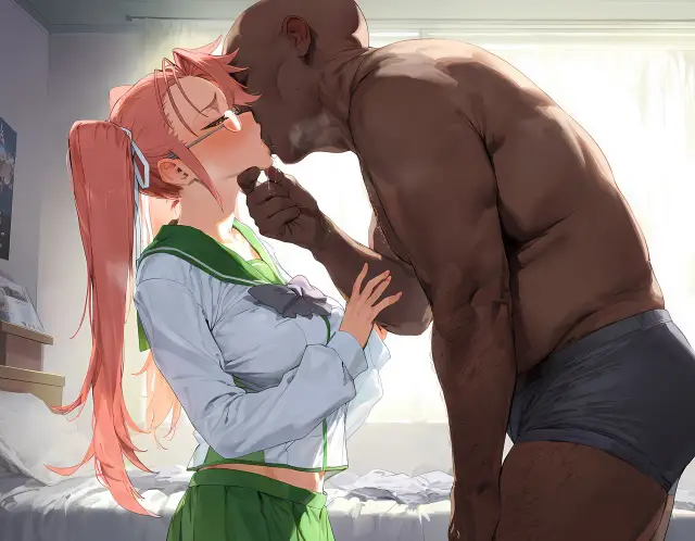 Saya Takagi — Highschool of the Dead, planche 8. glasses, twintails, dark skin