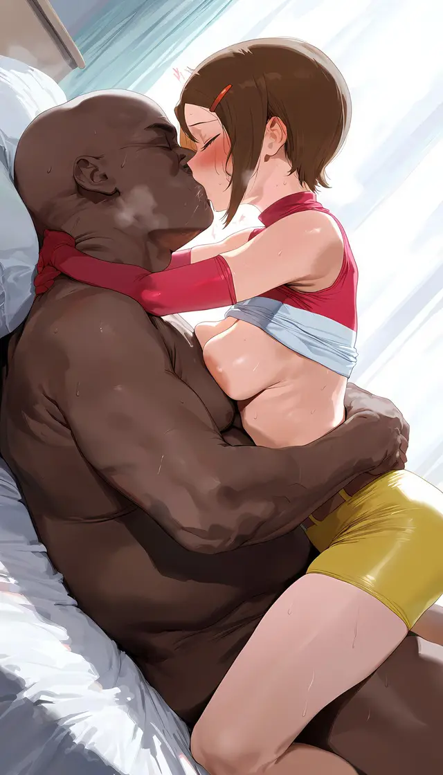 Kari Kamiya, planche 20. ahegao, blowjob, gloves, hotpants, nakadashi, sole female