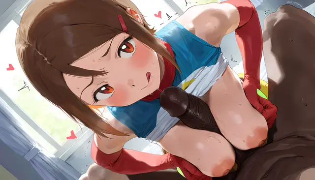Kari Kamiya, planche 35. ahegao, blowjob, gloves, hotpants, nakadashi, sole female