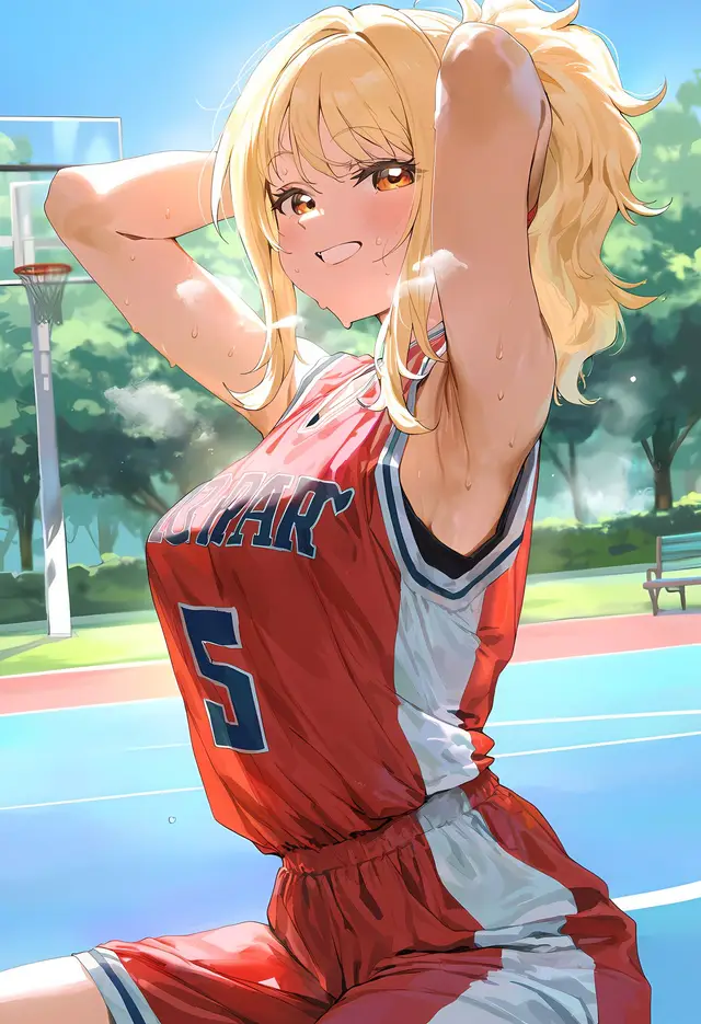 Ai Miyashita — Love Live Nijigasaki High School Idol Club, planche 21. sole female, bald, dark skin