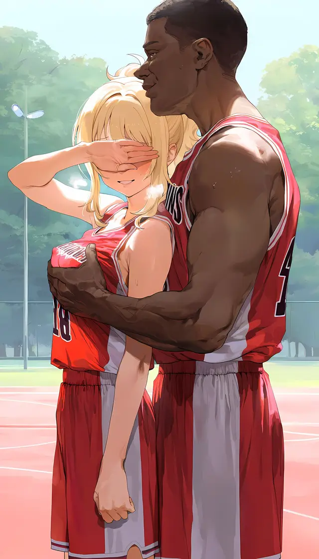 Ai Miyashita — Love Live Nijigasaki High School Idol Club, planche 35. sole female, bald, dark skin