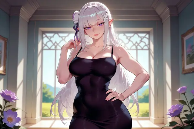 Emilia — Re Zero Kara Hajimeru Isekai Seikatsu, planche 33. ahegao, anal, big ass, big breasts, blowjob, butt plug