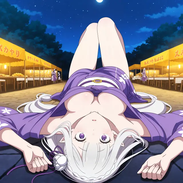 Emilia — Re Zero Kara Hajimeru Isekai Seikatsu, planche 2. ahegao, anal, big ass, big breasts, blowjob, elf