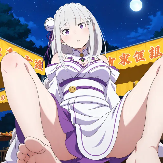 Emilia — Re Zero Kara Hajimeru Isekai Seikatsu, planche 9. ahegao, anal, big ass, big breasts, blowjob, elf