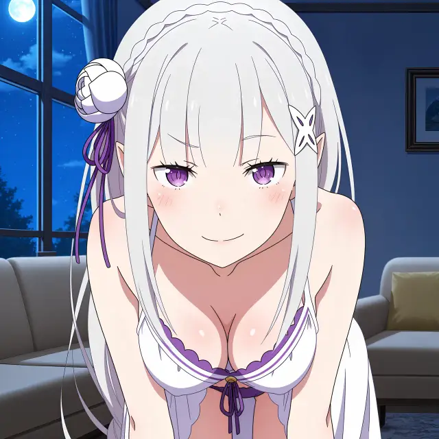 Emilia — Re Zero Kara Hajimeru Isekai Seikatsu, planche 36. ahegao, anal, big ass, big breasts, blowjob, elf