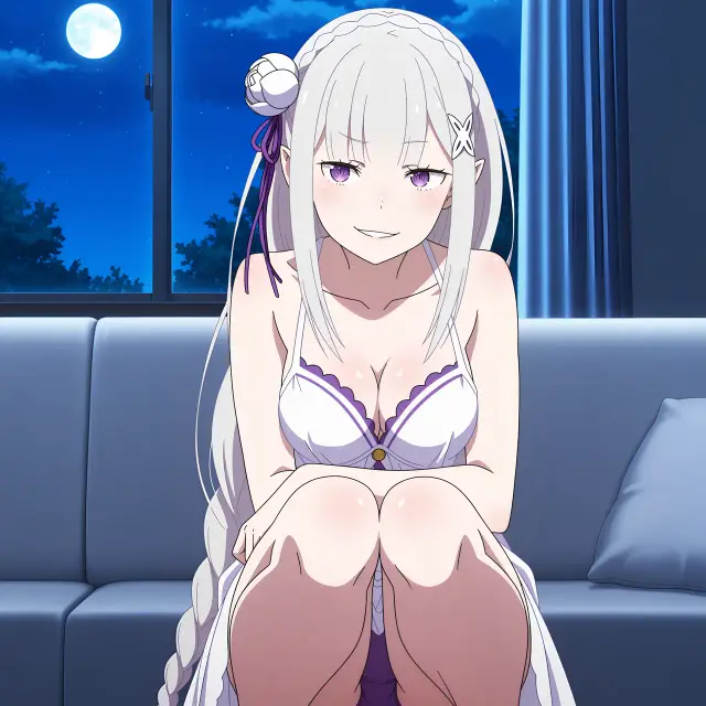 Emilia — Re Zero Kara Hajimeru Isekai Seikatsu, planche 42. ahegao, anal, big ass, big breasts, blowjob, elf
