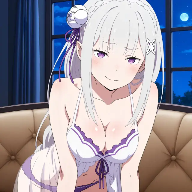 Emilia — Re Zero Kara Hajimeru Isekai Seikatsu, planche 49. ahegao, anal, big ass, big breasts, blowjob, elf