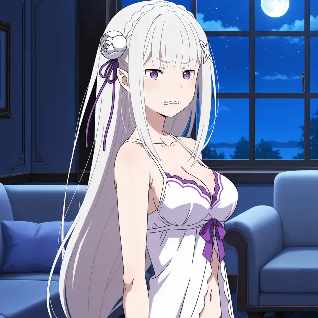 Emilia — Re Zero Kara Hajimeru Isekai Seikatsu, planche 51. ahegao, anal, big ass, big breasts, blowjob, elf