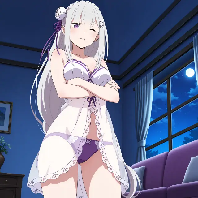Emilia — Re Zero Kara Hajimeru Isekai Seikatsu, planche 53. ahegao, anal, big ass, big breasts, blowjob, elf