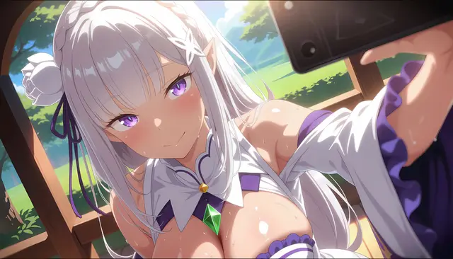 Emilia, Subaru Natsuki — Re Zero Kara Hajimeru Isekai Seikatsu, planche 6. ahegao, anal, big ass, big breasts, blowjob, deepthroat