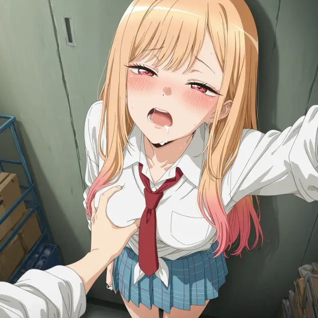 Marin Kitagawa, Wakana Gojou — Sono Bisque Doll Wa Koi O Suru, planche 39. schoolgirl uniform, sole female, classroom, schoolboy uniform, sole male
