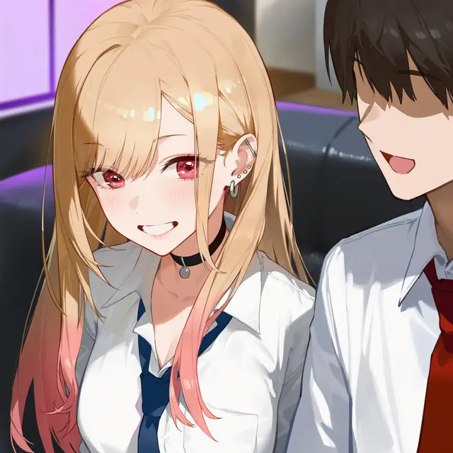 Marin Kitagawa — Sono Bisque Doll Wa Koi O Suru, planche 2. double penetration, drunk, gyaru, schoolgirl uniform, sole female, harem