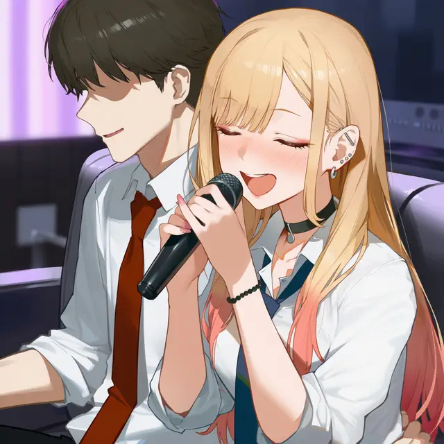 Marin Kitagawa — Sono Bisque Doll Wa Koi O Suru, planche 4. double penetration, drunk, gyaru, schoolgirl uniform, sole female, harem