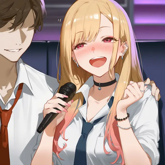 Marin Kitagawa — Sono Bisque Doll Wa Koi O Suru, planche 7. double penetration, drunk, gyaru, schoolgirl uniform, sole female, harem