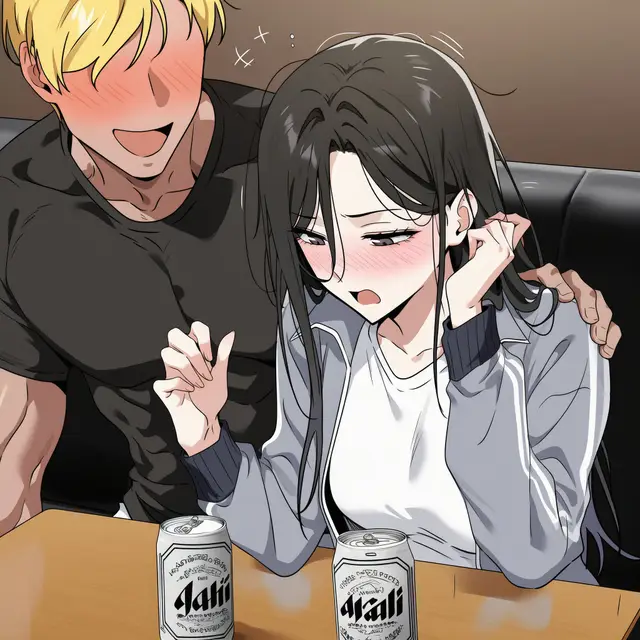 Sanghyeon Kim — Whos That Girl, planche 8. blowjob, condom, cunnilingus, double penetration, drunk, handjob