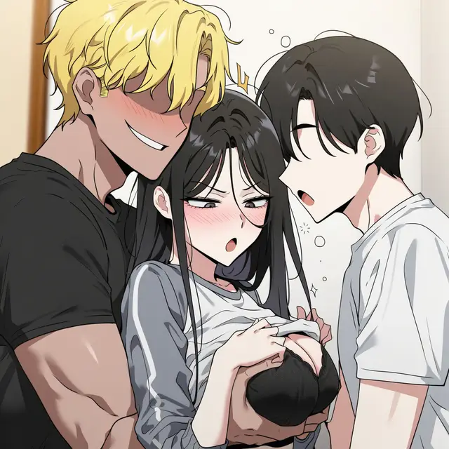 Sanghyeon Kim — Whos That Girl, planche 14. blowjob, condom, cunnilingus, double penetration, drunk, handjob