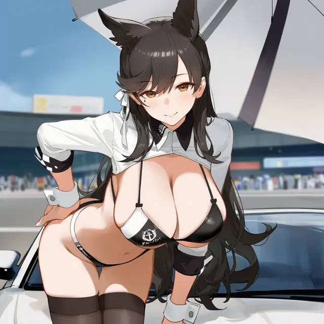 Atago — Azur Lane, planche 3. anal, bikini, blowjob, bukkake, double penetration, kemonomimi