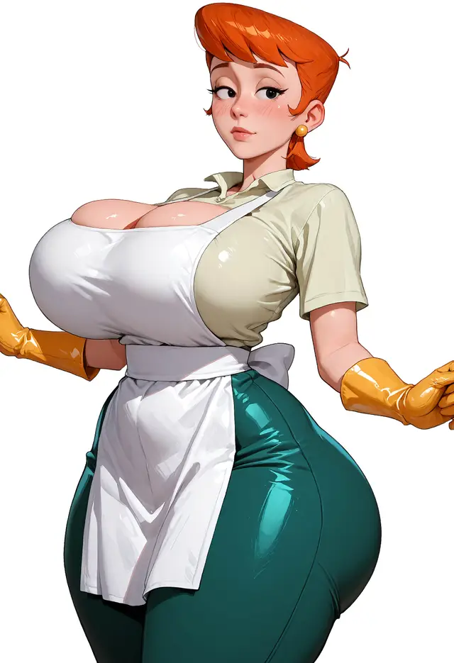 Dexters Mom (2026-06-19) — Dexters Laboratory, planche 363. apron, big ass, big breasts, gloves, makeup, milf