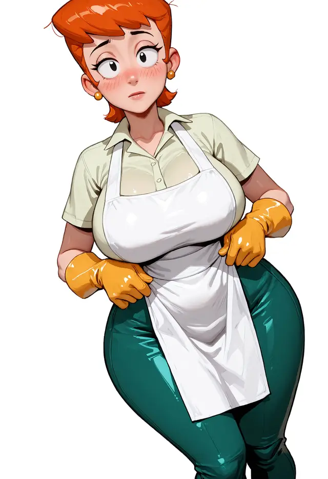Dexters Mom (2026-06-19) — Dexters Laboratory, planche 364. apron, big ass, big breasts, gloves, makeup, milf