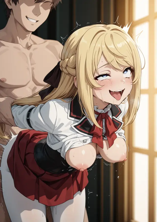 Ariel Anemoi Asura — Mushoku Tensei, planche 39. ahegao, leg lock, pantyhose, schoolgirl uniform
