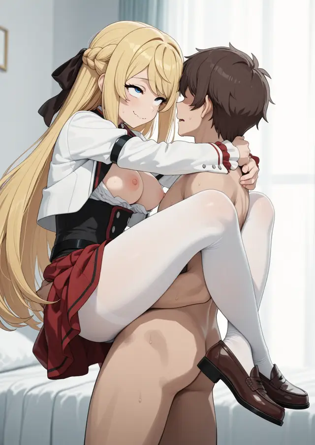 Ariel Anemoi Asura — Mushoku Tensei, planche 54. ahegao, leg lock, pantyhose, schoolgirl uniform