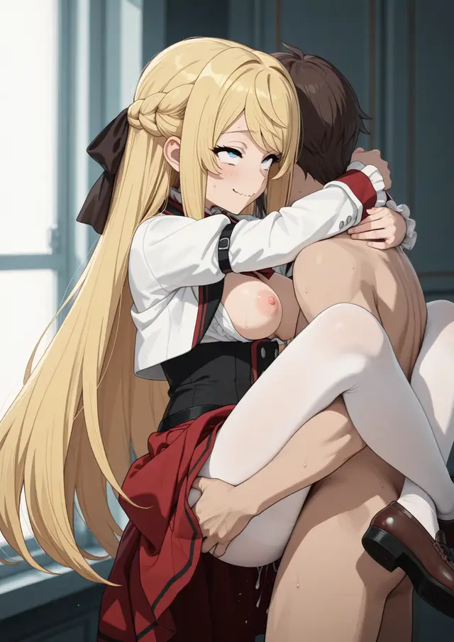 Ariel Anemoi Asura — Mushoku Tensei, planche 55. ahegao, leg lock, pantyhose, schoolgirl uniform