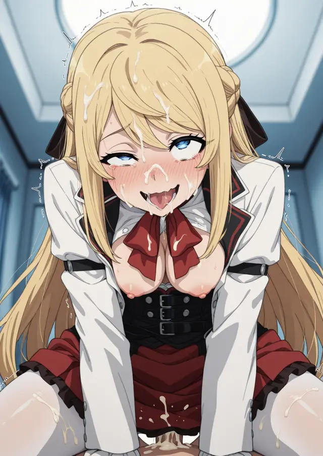 Ariel Anemoi Asura — Mushoku Tensei, planche 80. ahegao, leg lock, pantyhose, schoolgirl uniform