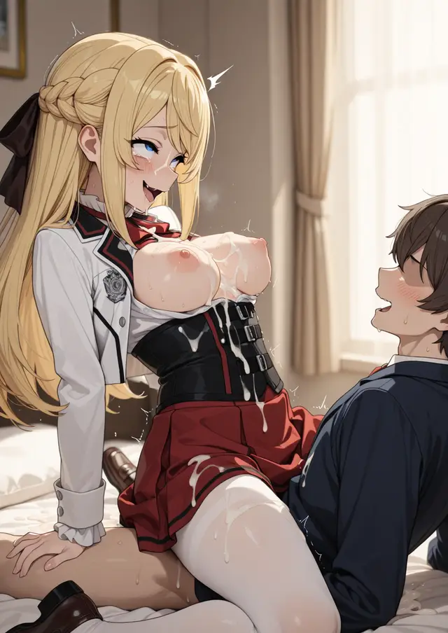 Ariel Anemoi Asura — Mushoku Tensei, planche 155. ahegao, leg lock, pantyhose, schoolgirl uniform