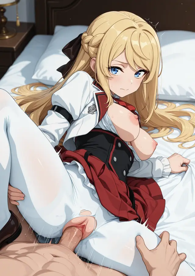 Ariel Anemoi Asura — Mushoku Tensei, planche 157. ahegao, leg lock, pantyhose, schoolgirl uniform